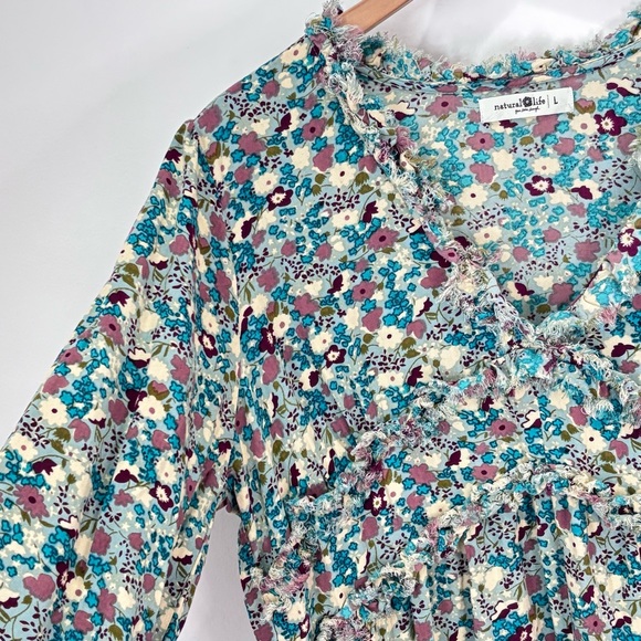 NATURAL LIFE Floral Dress - Blue and Red - Picture 3 of 16